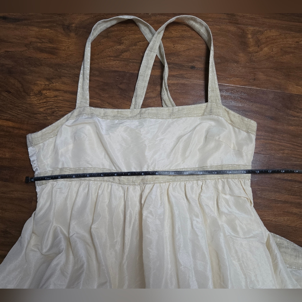 J. Crew Cream Silk Strappy Midi Dress Petite 10 - Picture 8 of 10